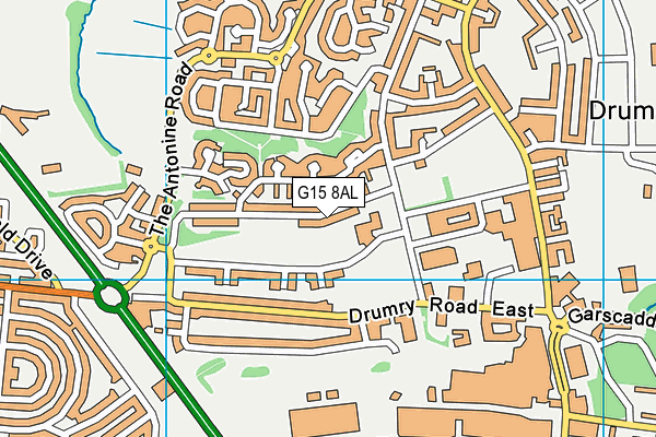 G15 8AL map - OS VectorMap District (Ordnance Survey)
