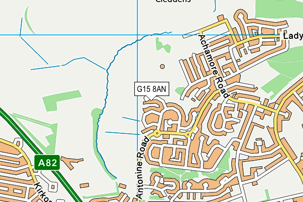 G15 8AN map - OS VectorMap District (Ordnance Survey)