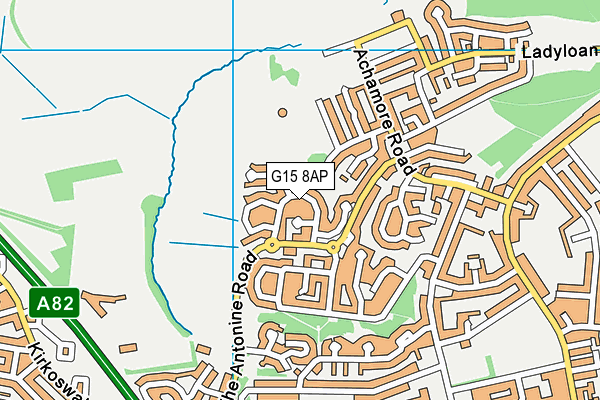 G15 8AP map - OS VectorMap District (Ordnance Survey)