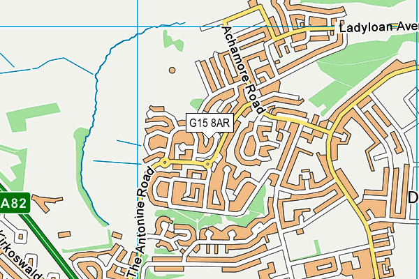 G15 8AR map - OS VectorMap District (Ordnance Survey)