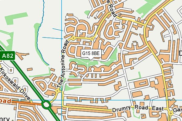G15 8BE map - OS VectorMap District (Ordnance Survey)