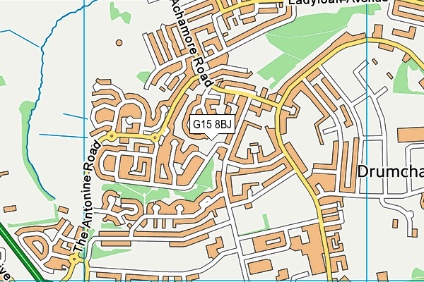 G15 8BJ map - OS VectorMap District (Ordnance Survey)