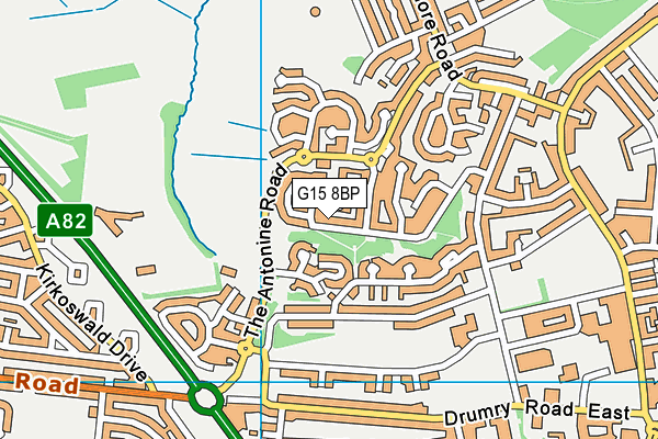 G15 8BP map - OS VectorMap District (Ordnance Survey)