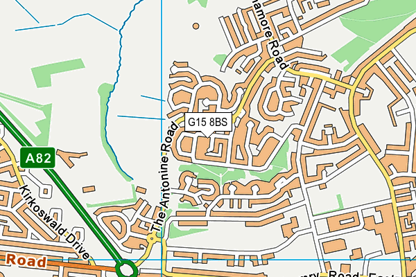 G15 8BS map - OS VectorMap District (Ordnance Survey)