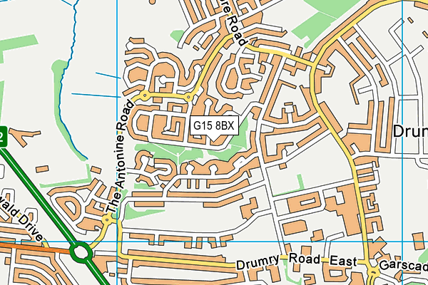 G15 8BX map - OS VectorMap District (Ordnance Survey)
