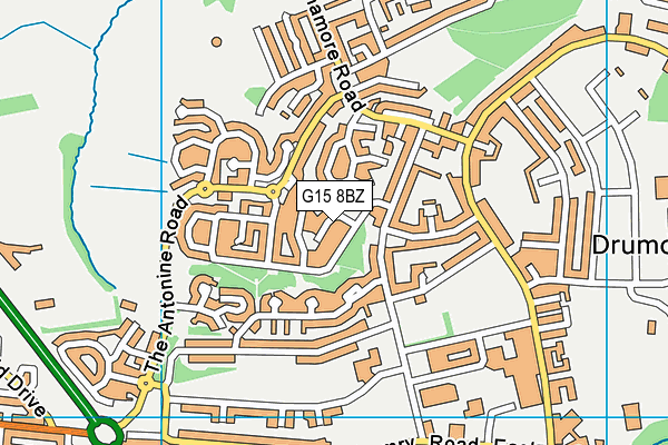G15 8BZ map - OS VectorMap District (Ordnance Survey)