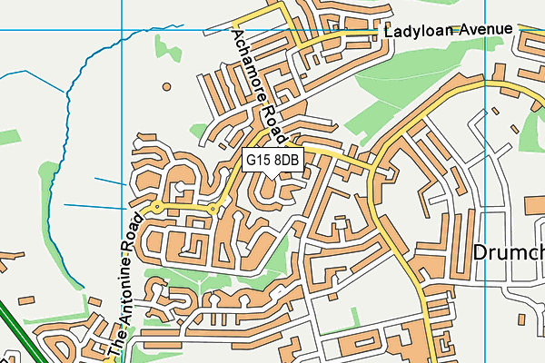 G15 8DB map - OS VectorMap District (Ordnance Survey)