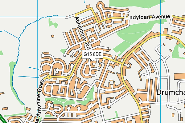 G15 8DE map - OS VectorMap District (Ordnance Survey)