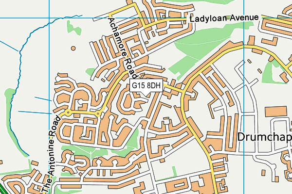G15 8DH map - OS VectorMap District (Ordnance Survey)