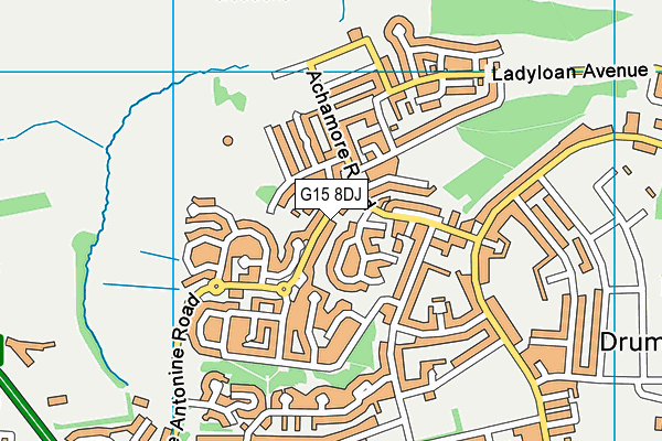 G15 8DJ map - OS VectorMap District (Ordnance Survey)