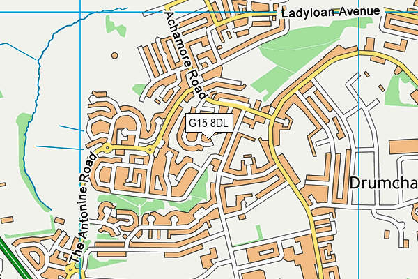 G15 8DL map - OS VectorMap District (Ordnance Survey)