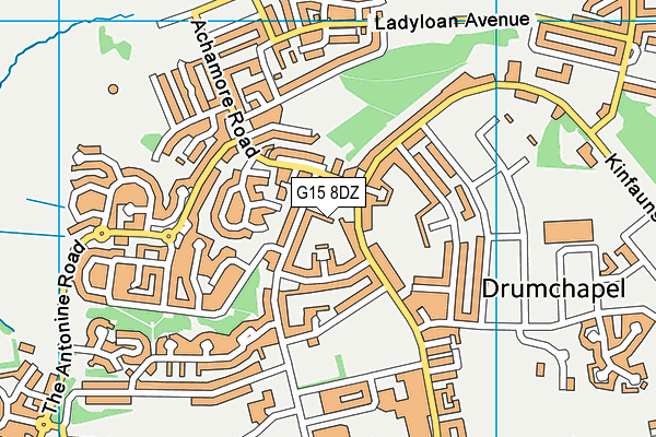 G15 8DZ map - OS VectorMap District (Ordnance Survey)