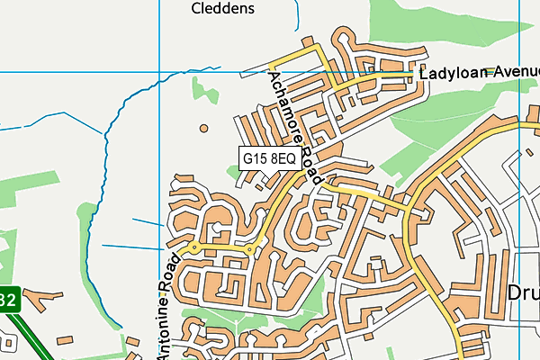 G15 8EQ map - OS VectorMap District (Ordnance Survey)