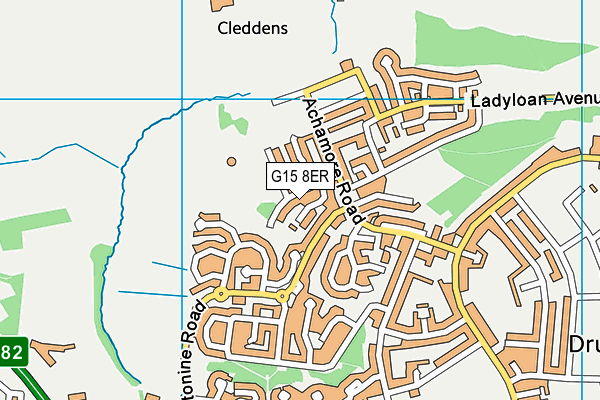 G15 8ER map - OS VectorMap District (Ordnance Survey)