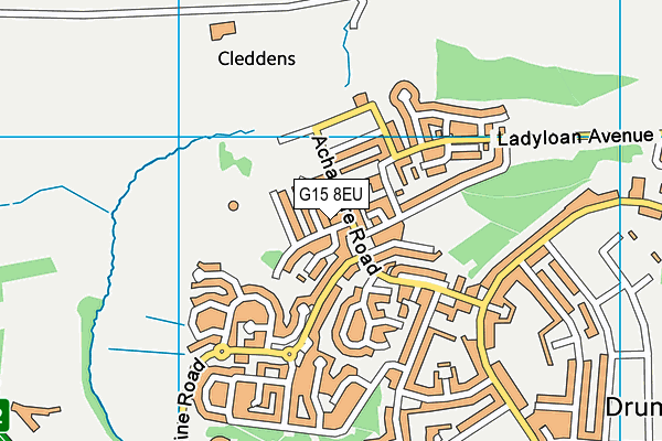 G15 8EU map - OS VectorMap District (Ordnance Survey)