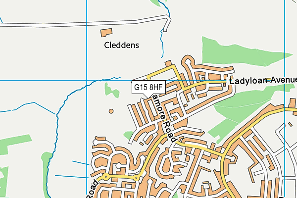 G15 8HF map - OS VectorMap District (Ordnance Survey)
