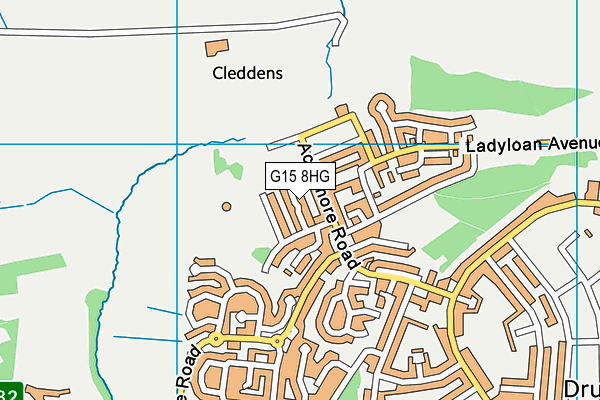 G15 8HG map - OS VectorMap District (Ordnance Survey)