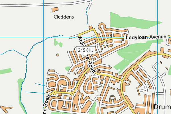 G15 8HJ map - OS VectorMap District (Ordnance Survey)