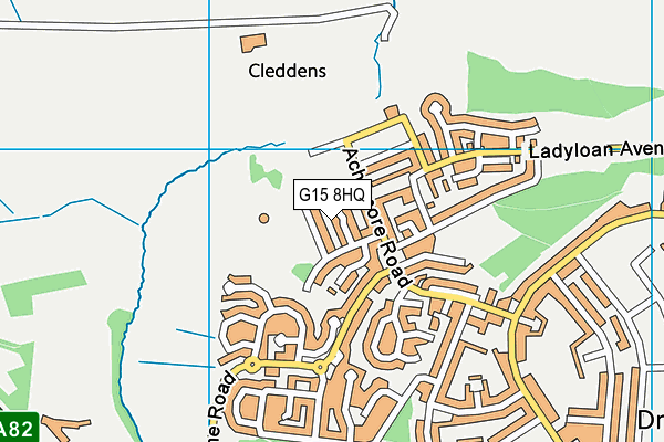 G15 8HQ map - OS VectorMap District (Ordnance Survey)
