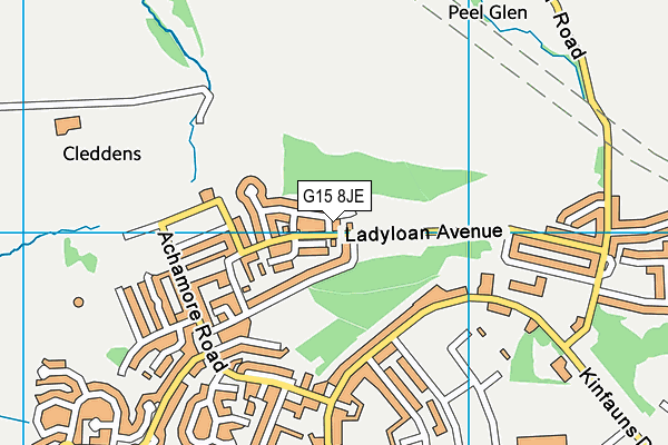 G15 8JE map - OS VectorMap District (Ordnance Survey)