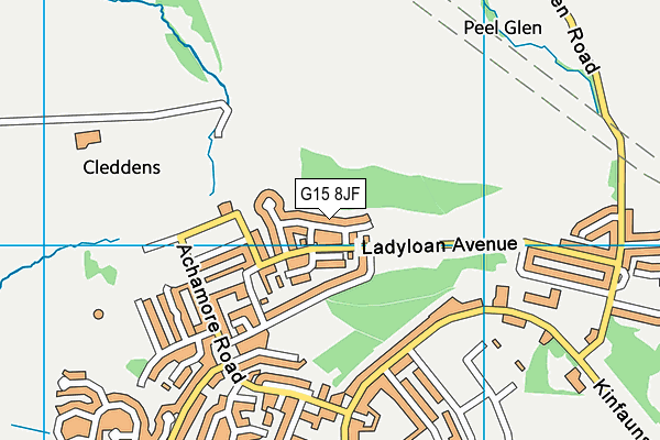 G15 8JF map - OS VectorMap District (Ordnance Survey)