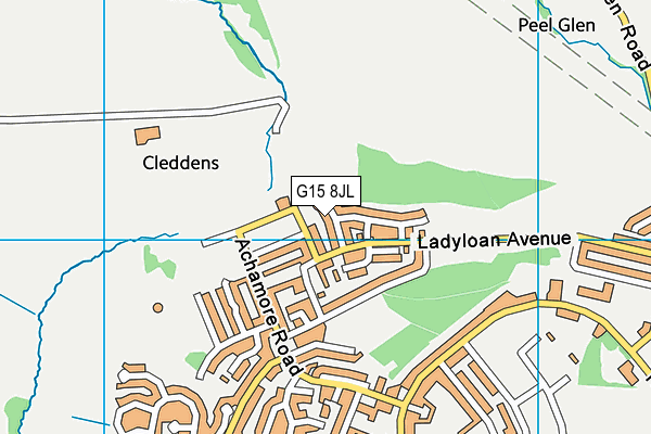 G15 8JL map - OS VectorMap District (Ordnance Survey)