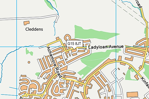G15 8JT map - OS VectorMap District (Ordnance Survey)