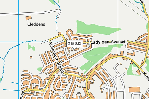 G15 8JX map - OS VectorMap District (Ordnance Survey)