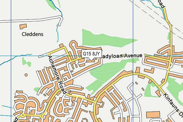 G15 8JY map - OS VectorMap District (Ordnance Survey)