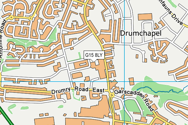 G15 8LY map - OS VectorMap District (Ordnance Survey)