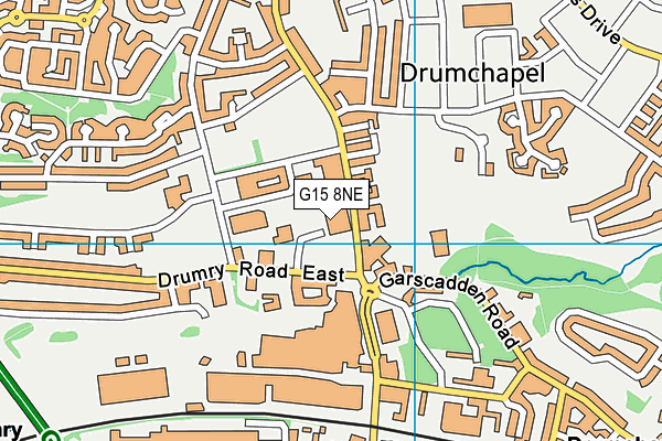 G15 8NE map - OS VectorMap District (Ordnance Survey)