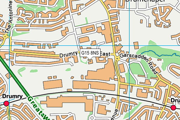 G15 8NS map - OS VectorMap District (Ordnance Survey)