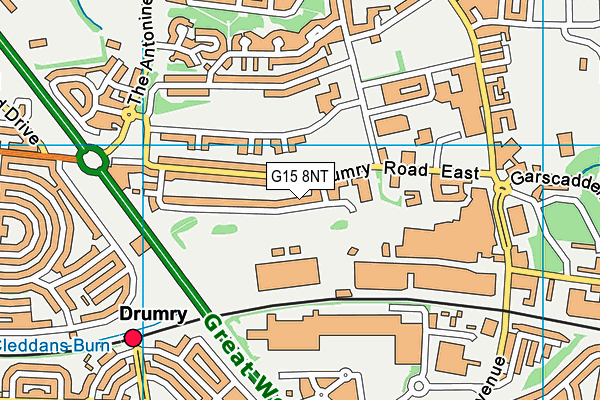 G15 8NT map - OS VectorMap District (Ordnance Survey)