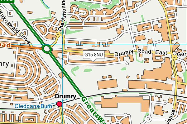 G15 8NU map - OS VectorMap District (Ordnance Survey)