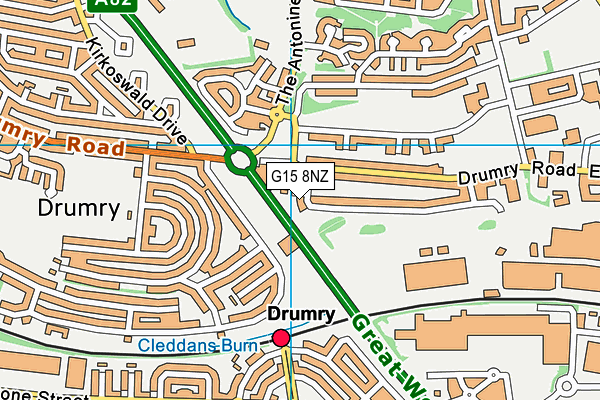 G15 8NZ map - OS VectorMap District (Ordnance Survey)