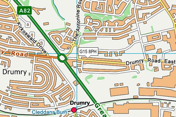 G15 8PH map - OS VectorMap District (Ordnance Survey)