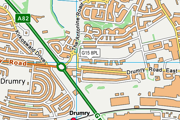 G15 8PL map - OS VectorMap District (Ordnance Survey)