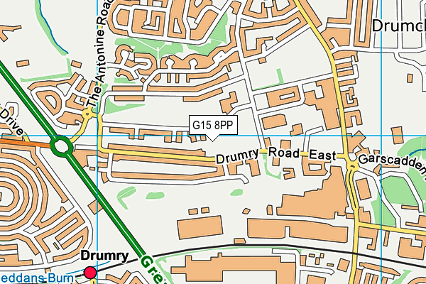 G15 8PP map - OS VectorMap District (Ordnance Survey)