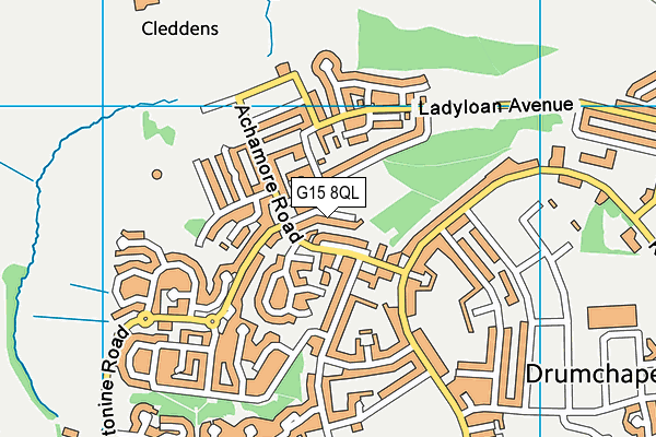 G15 8QL map - OS VectorMap District (Ordnance Survey)