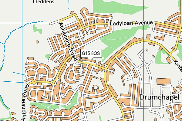 G15 8QS map - OS VectorMap District (Ordnance Survey)