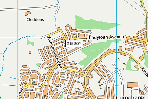 G15 8QY map - OS VectorMap District (Ordnance Survey)
