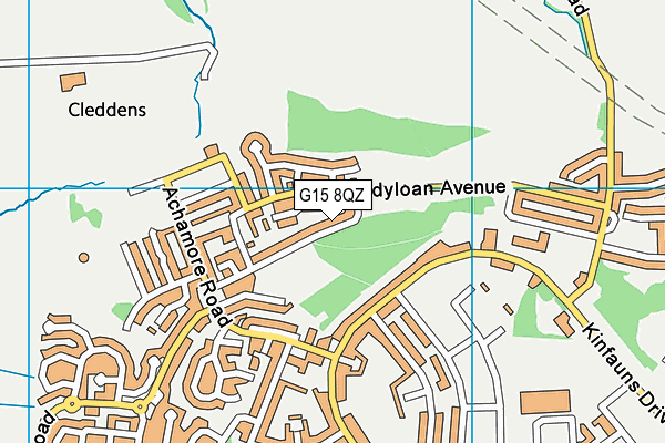 G15 8QZ map - OS VectorMap District (Ordnance Survey)