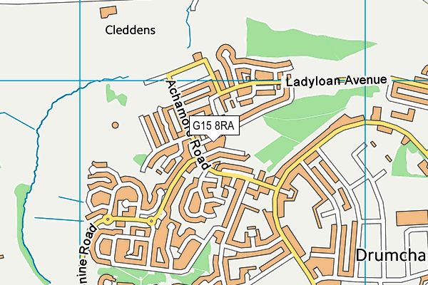 G15 8RA map - OS VectorMap District (Ordnance Survey)