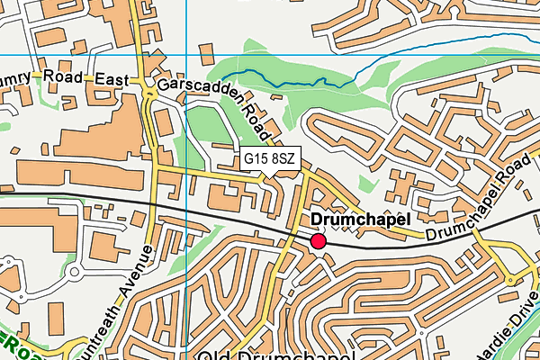 G15 8SZ map - OS VectorMap District (Ordnance Survey)