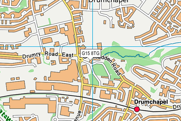 G15 8TG map - OS VectorMap District (Ordnance Survey)