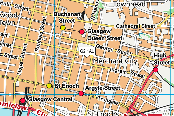 G2 1AL map - OS VectorMap District (Ordnance Survey)