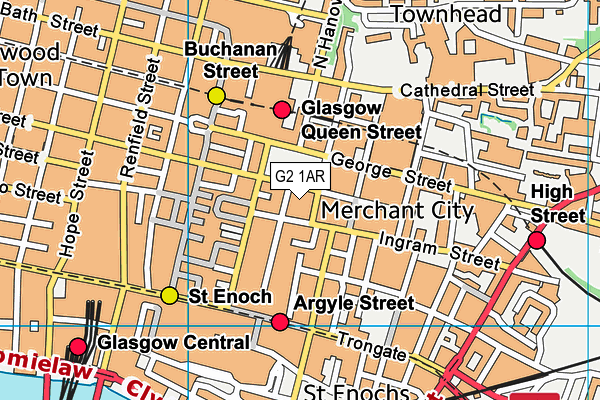 G2 1AR map - OS VectorMap District (Ordnance Survey)