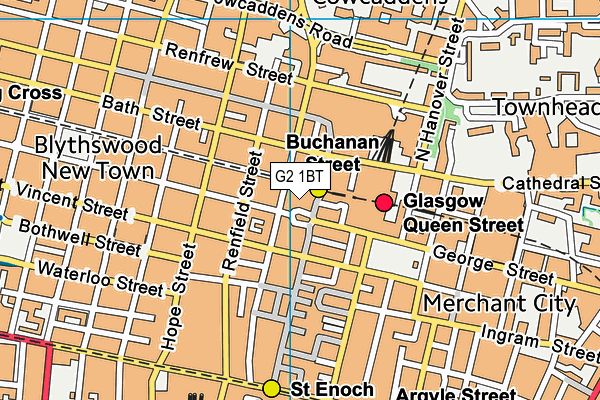 G2 1BT map - OS VectorMap District (Ordnance Survey)