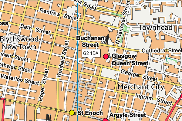 G2 1DA map - OS VectorMap District (Ordnance Survey)