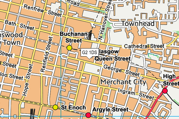 G2 1DS map - OS VectorMap District (Ordnance Survey)